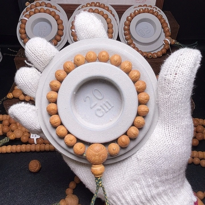 手串凤眼菩提9.7-10mm实心粉红皮