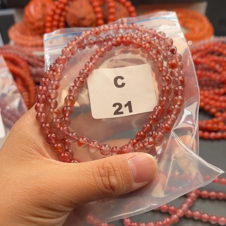 南红玛瑙未镶嵌多样性发货默认微瑕称重6mm