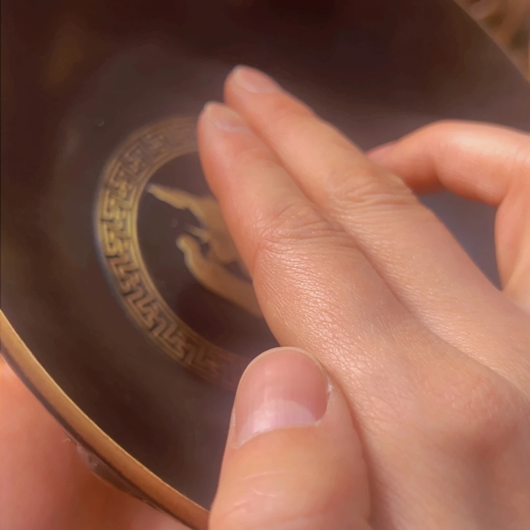 原矿风磨铜佛音碗