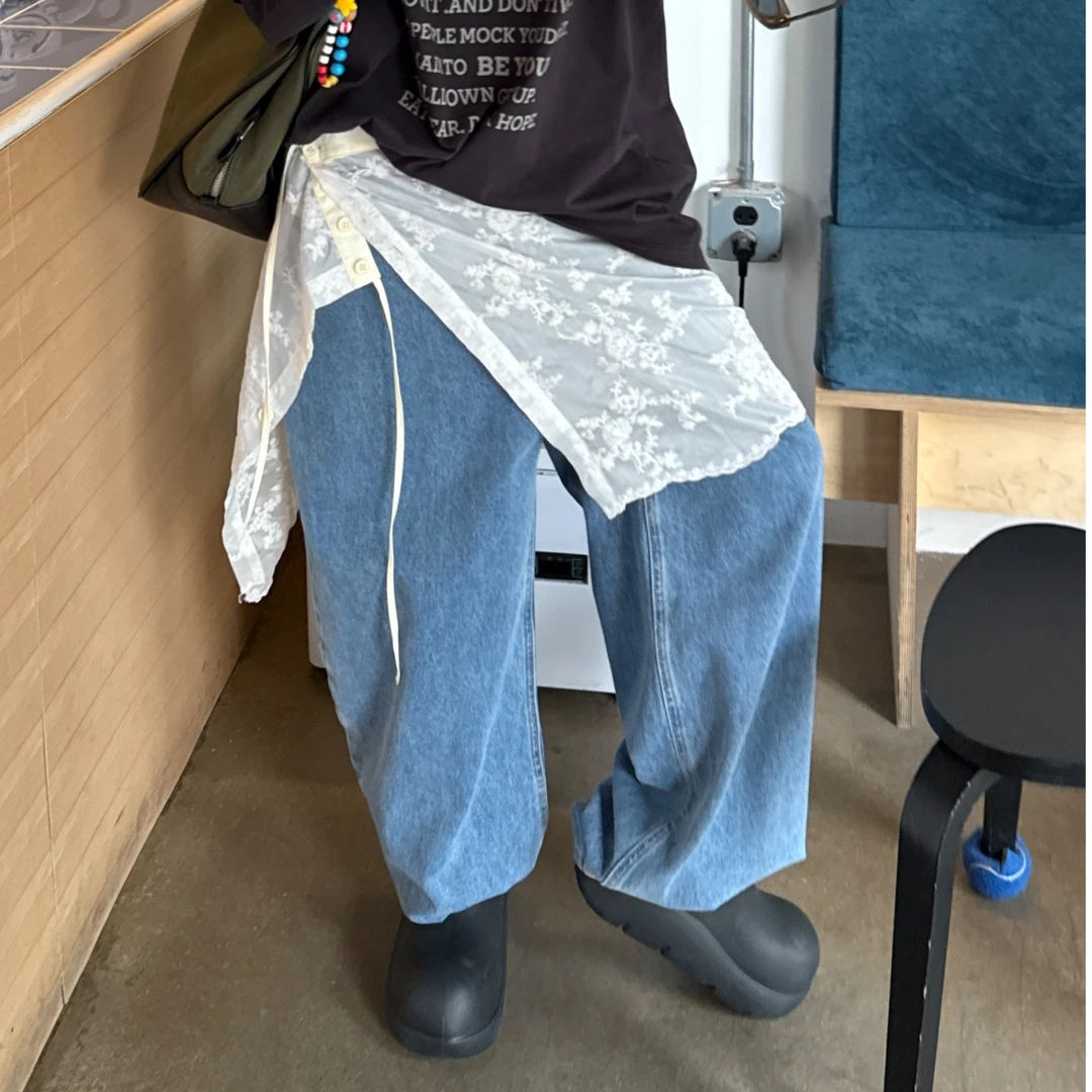 春季新款韩系时尚蕾丝设计感休闲百搭屁帘21197