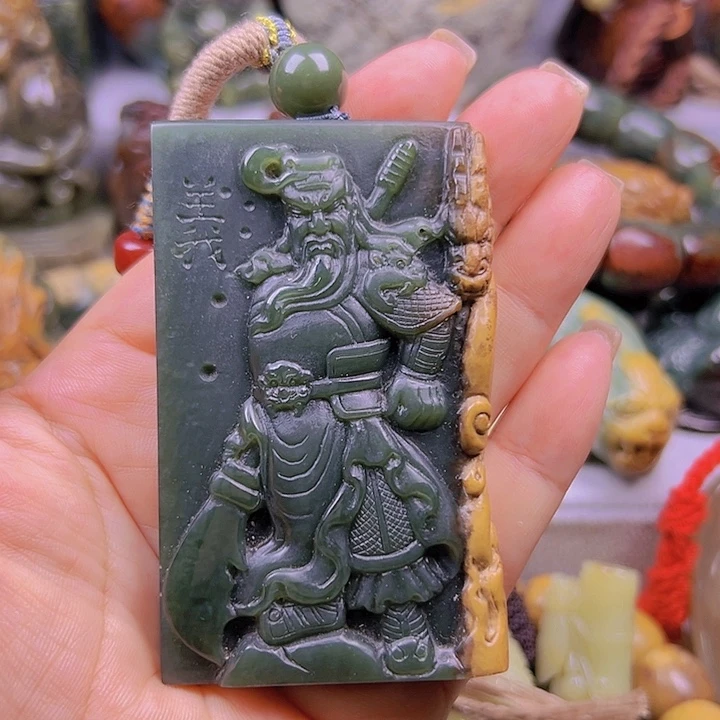 岫岩河磨玉（透闪石质玉）未镶嵌吊坠(不含链)