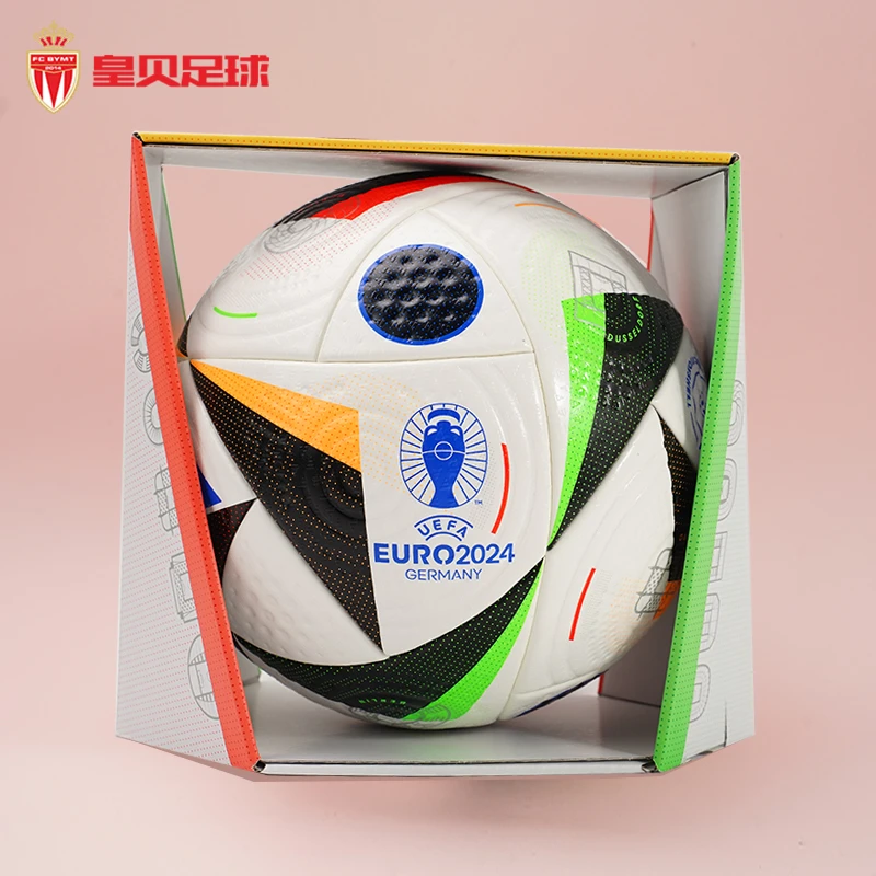 皇贝Adidas阿迪达斯2024欧洲杯比赛高端用球热粘合5号足球IQ3682