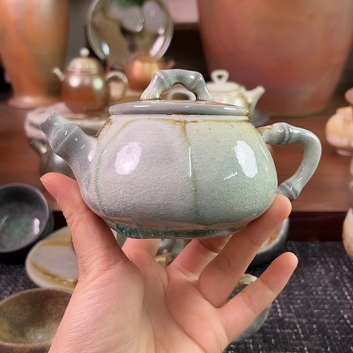 柴烧石瓢窑宝壶泡茶壶