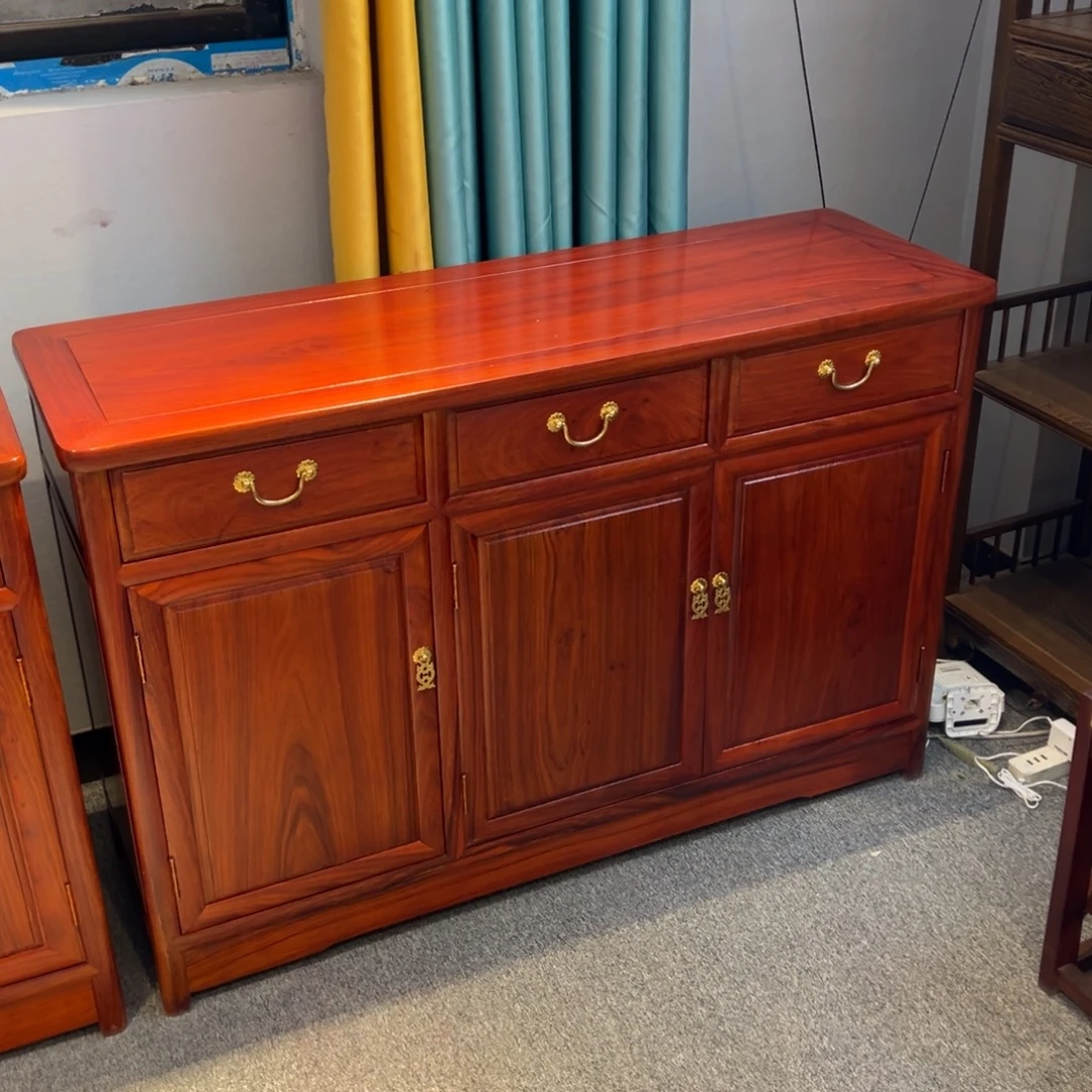 紫檀木类书柜非洲花梨木1.2米素面餐边柜