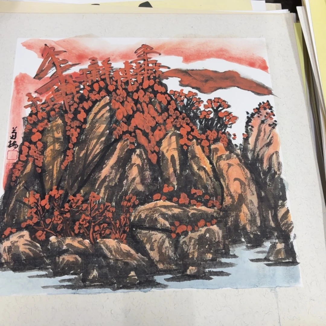 国画50-50卡纸作品艺