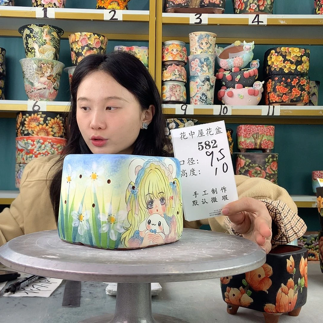 陶景德镇手工花盆582