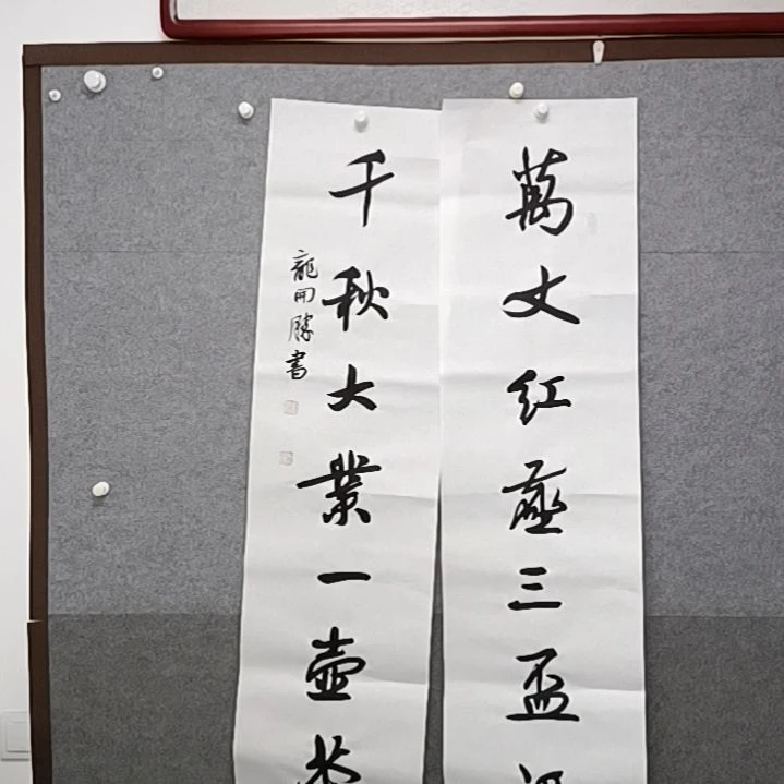 书法万丈红尘三杯酒，千秋大业一壶茶