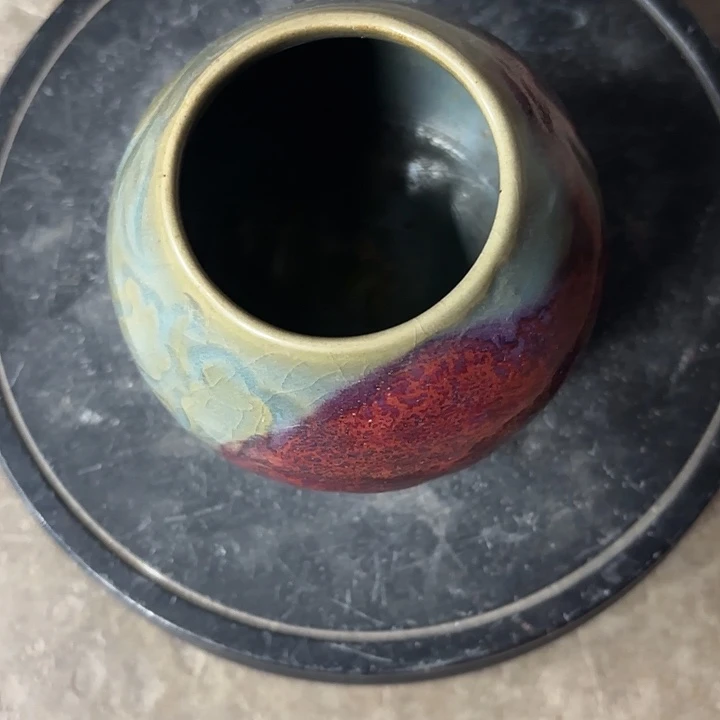 摆件均瓷鸡心罐罐