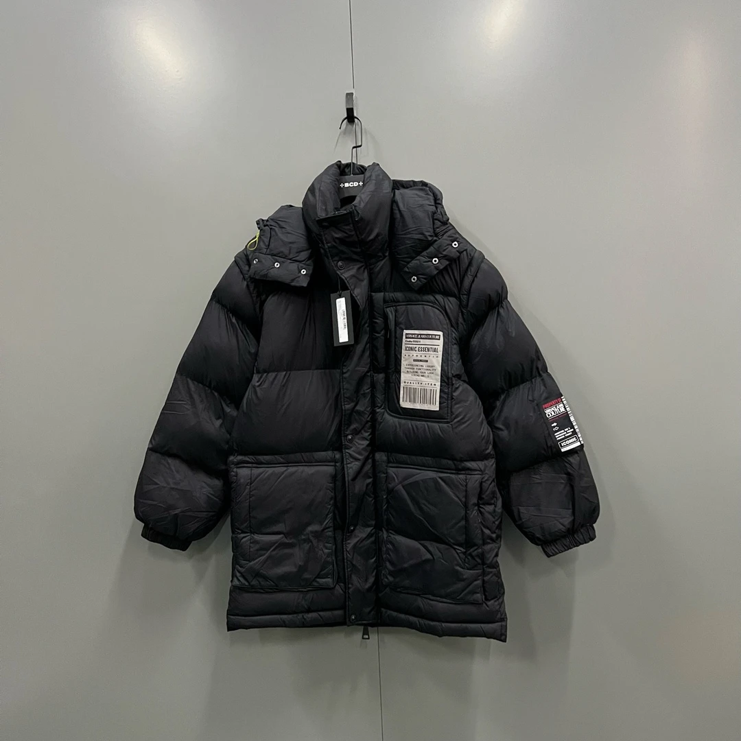 (jp)112 Versace 范思哲 黑色印花logo羽绒服 50码/98新