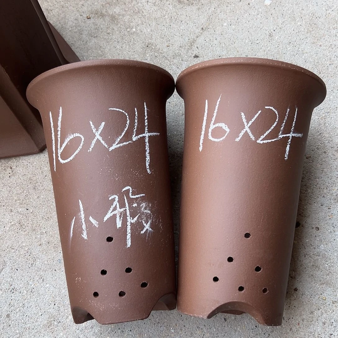 紫砂花盆宜兴紫砂花盆2只