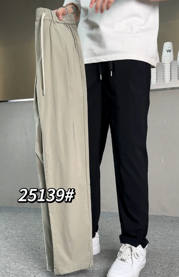 25139「薄款休闲裤」男夏季薄款时尚百搭松紧腰长裤