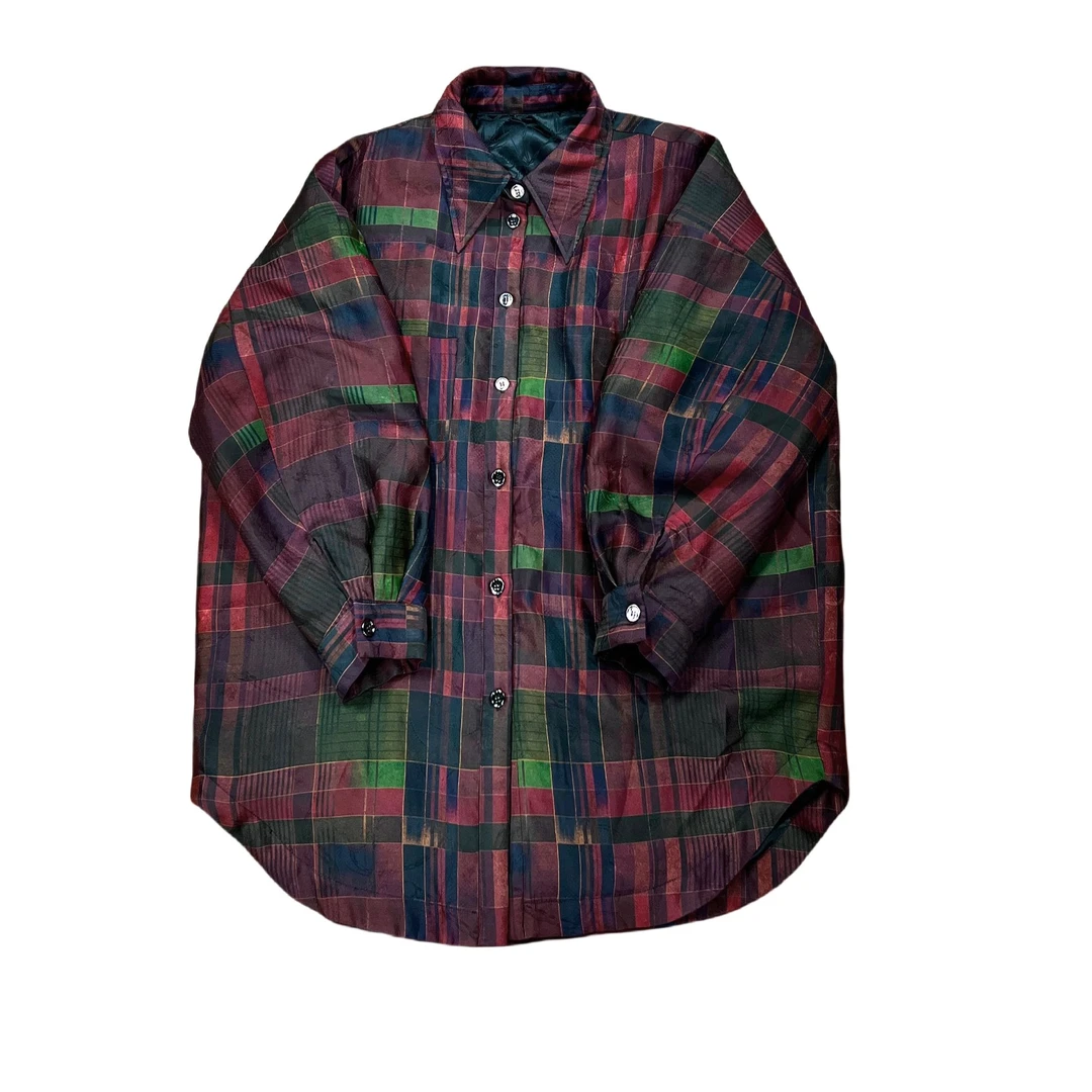 【禧禧家定制】红格子香云纱棉服J24456