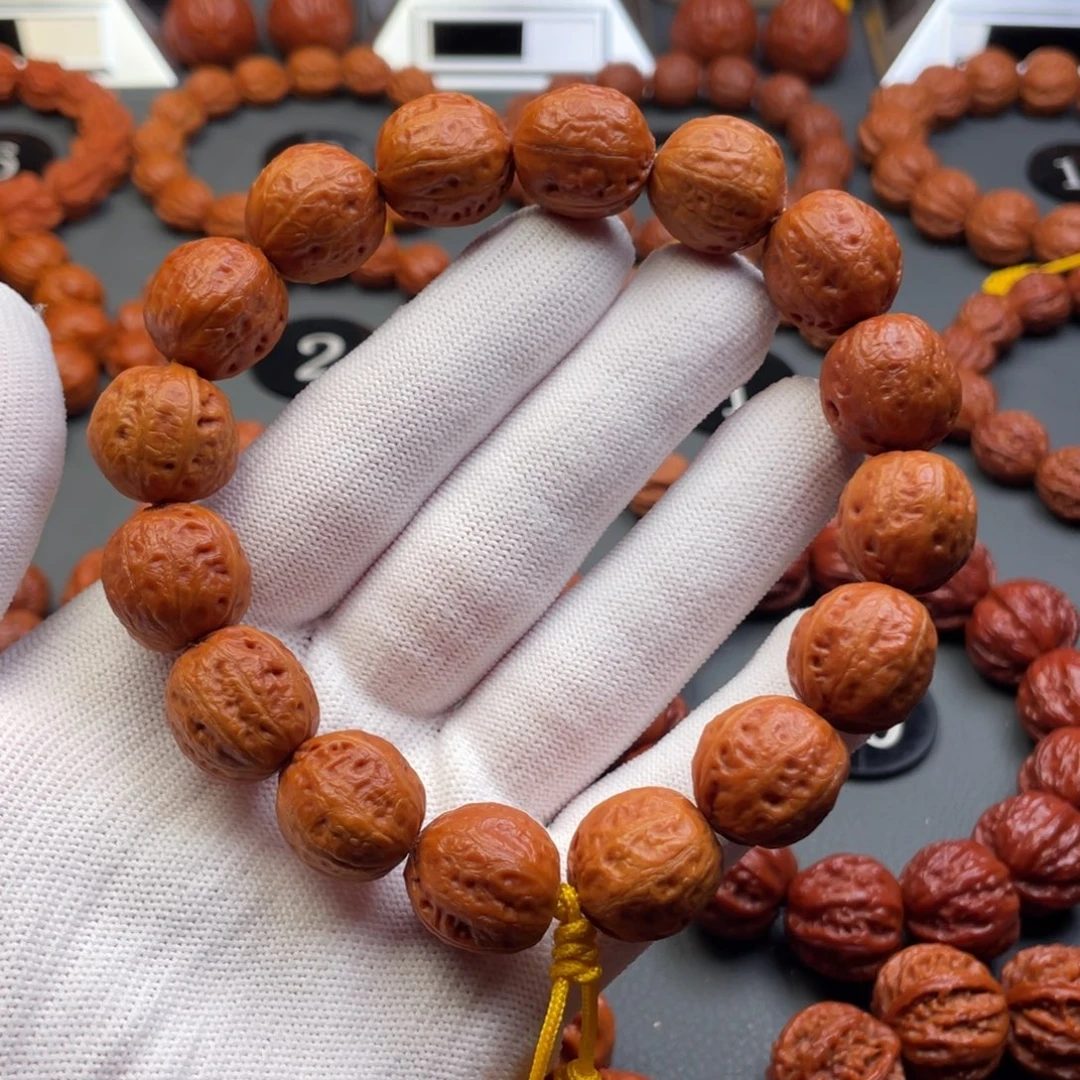 文玩核桃手串野生核桃光头求子手持