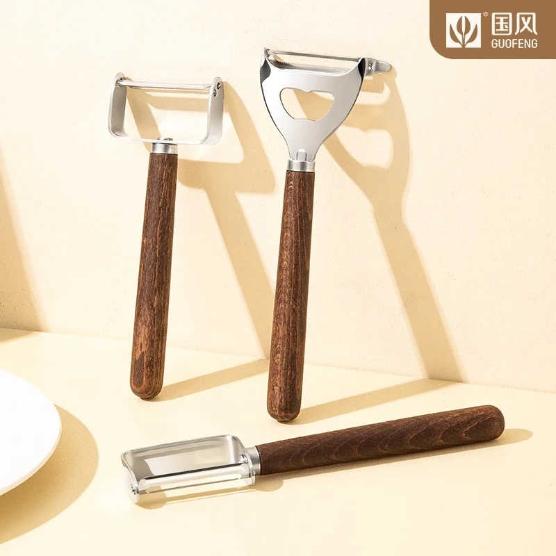 胡桃木削皮刀厨房专用土豆削皮神器水果苹果刮皮刀不锈钢瓜刨皮刀