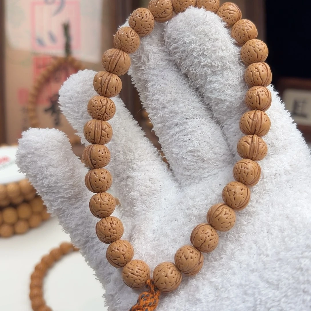 桃核手串1.1「911一道筋」野生桃核手持