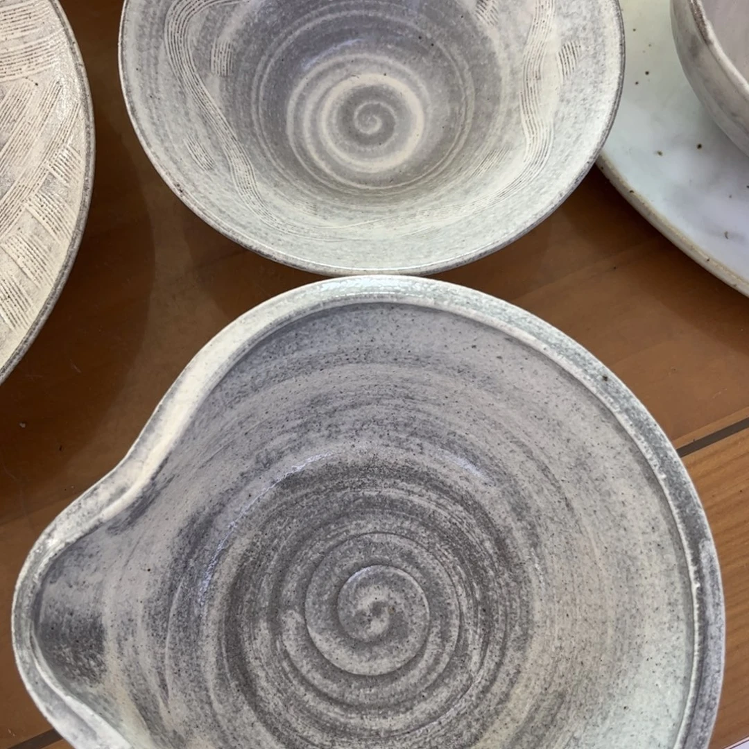 瓷景德镇粗陶复古盘碗