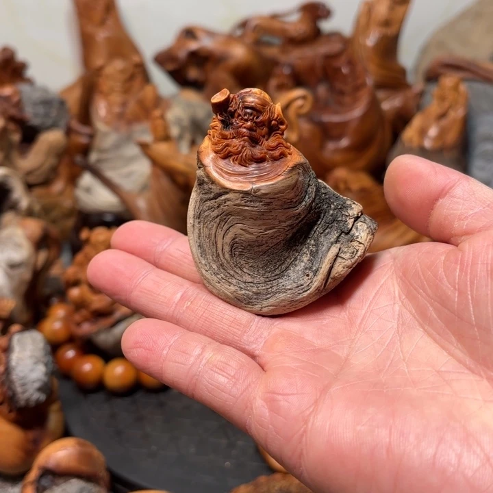 诚***店柏木坨坨钟馗手把小摆