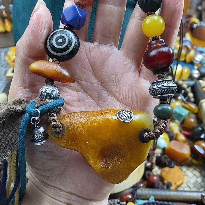 蜜蜡未镶嵌项链项链