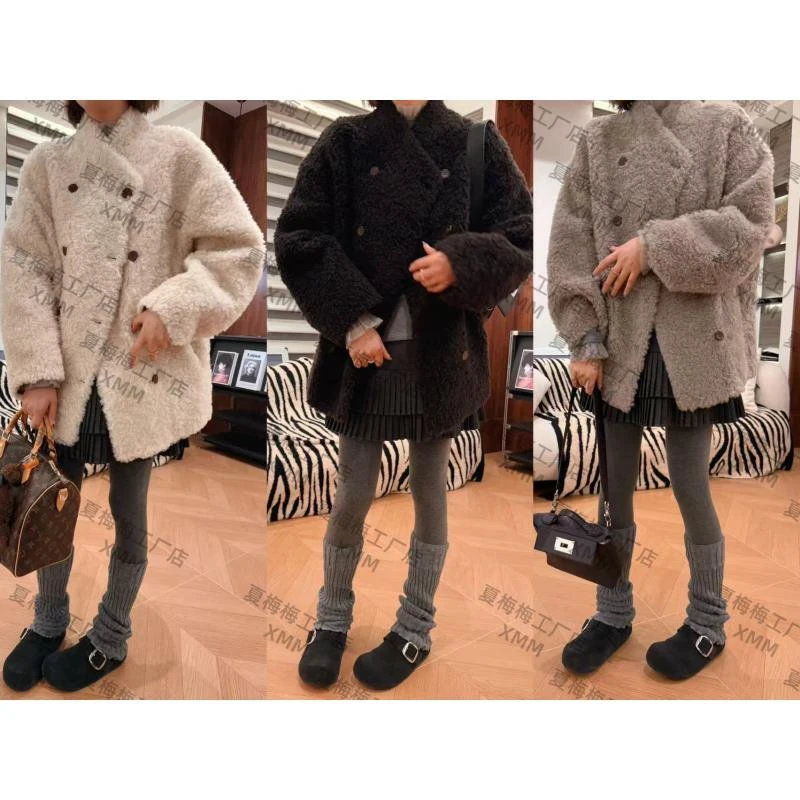XMM【百分百绵羊毛外套】真毛不建议机洗时尚百搭潮流冬季保暖H2555