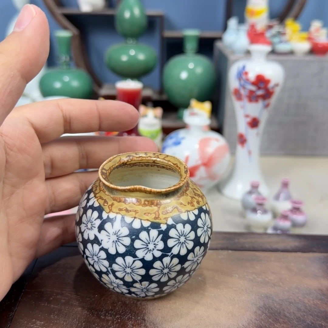陶瓷手工小花器摆件