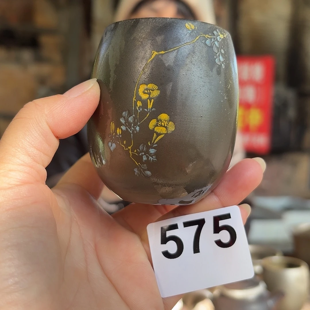 坭兴陶柴烧全手工原矿泥料杯