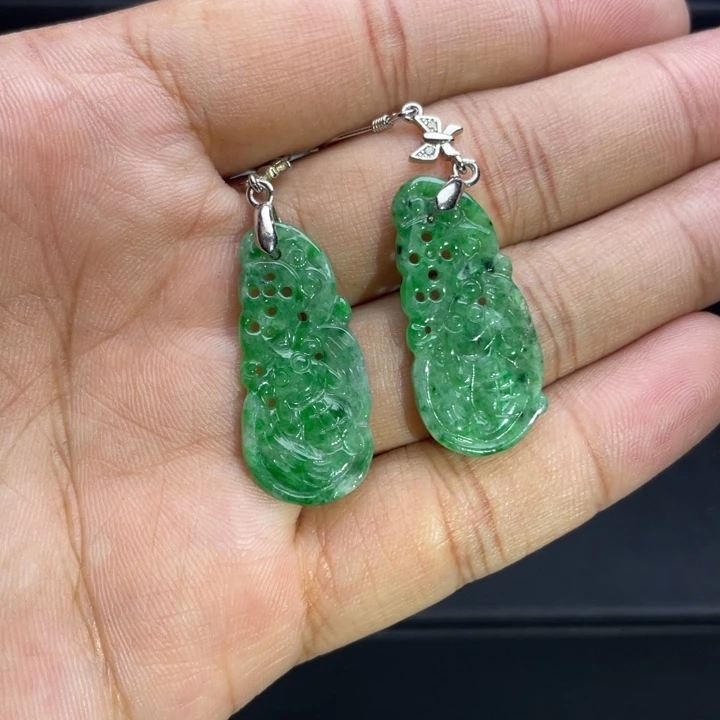 翡翠未镶嵌耳饰耳饰