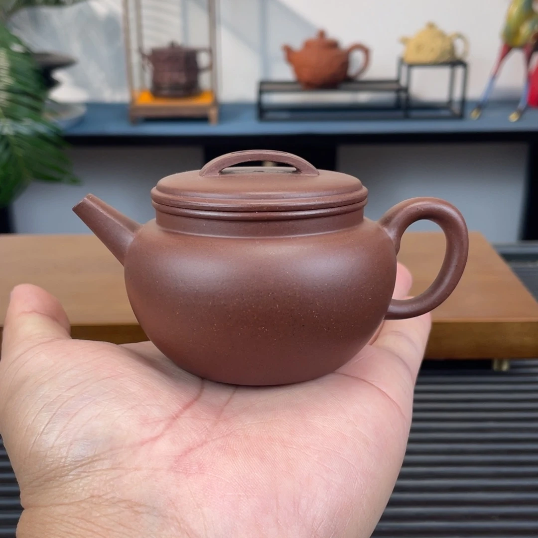 茶壶紫砂紫泥瓦当150cc