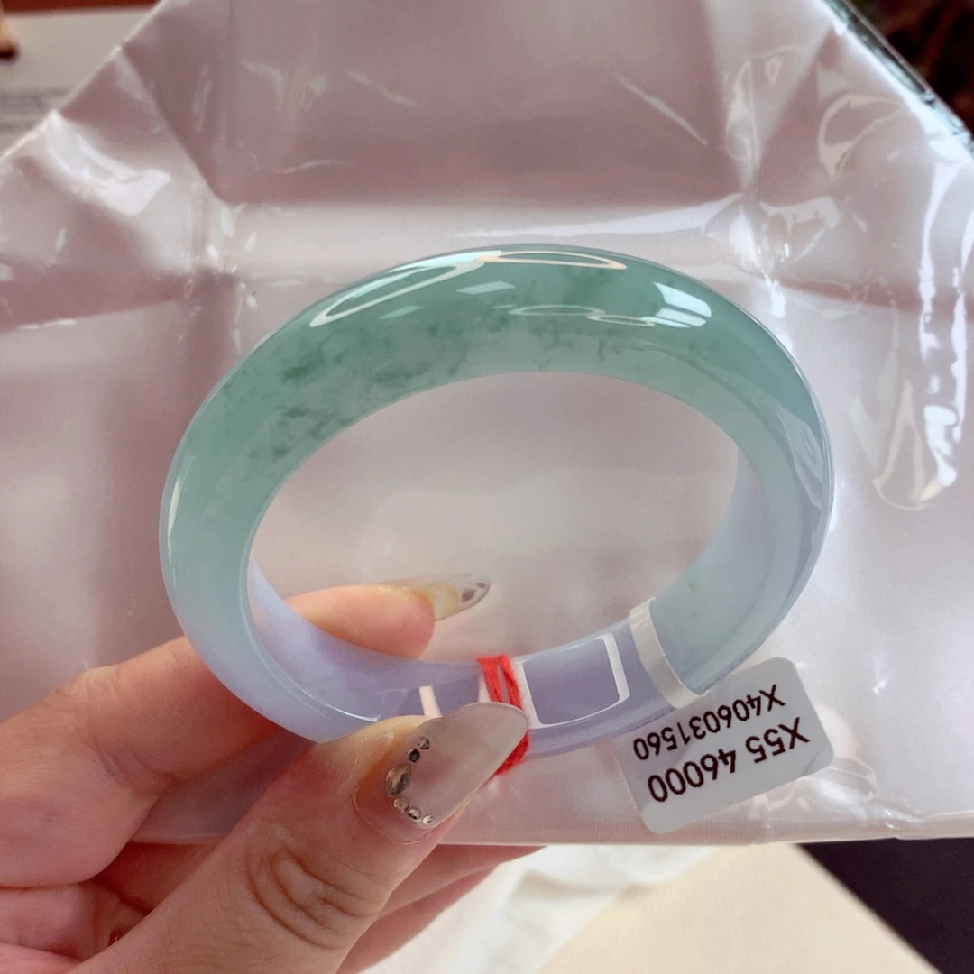 翡翠手镯未镶嵌正55圈18-6号