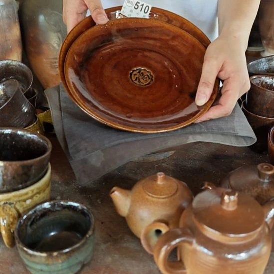 狼***下瓷片510盘子手工拉坯