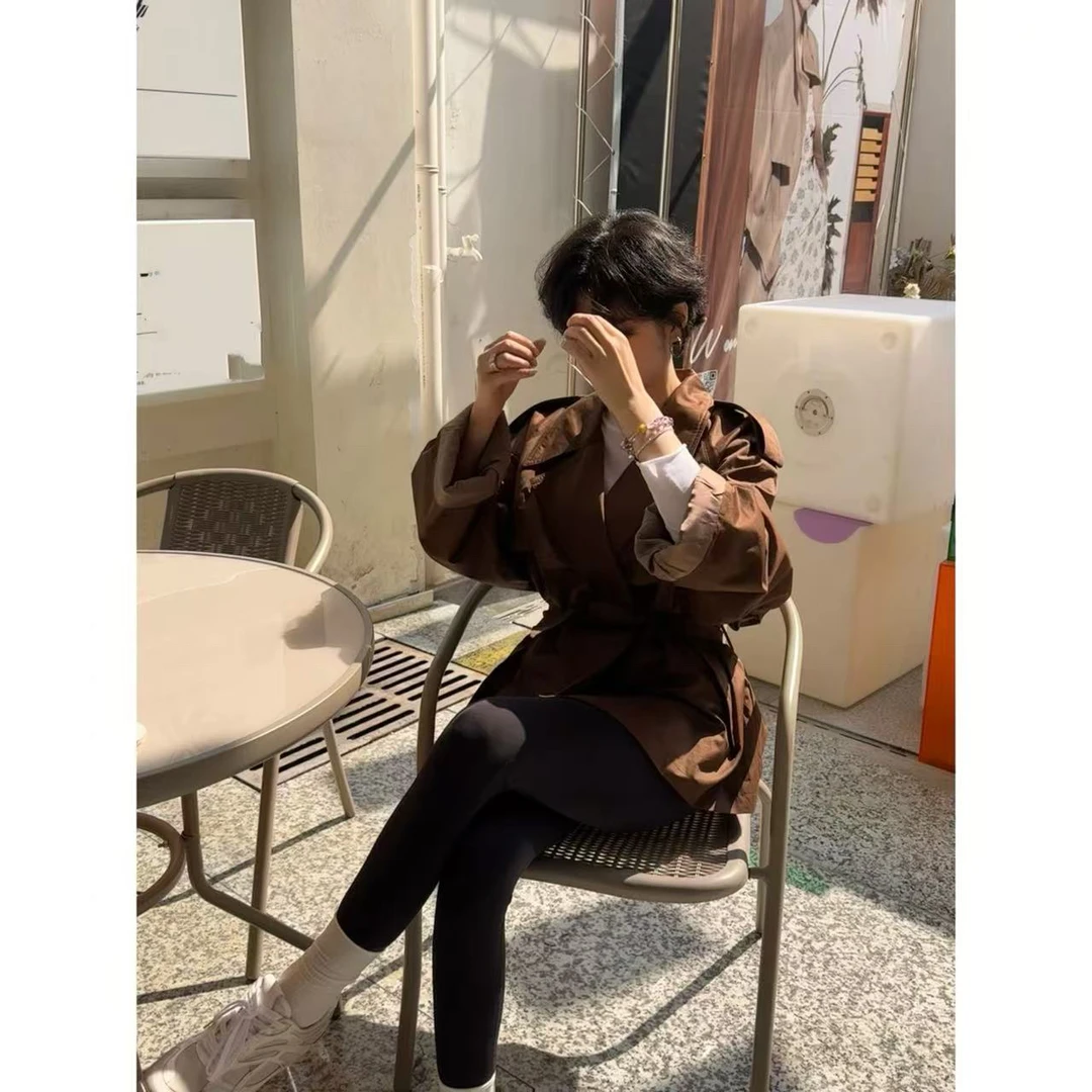 EASY设计师中长款工装风衣0689