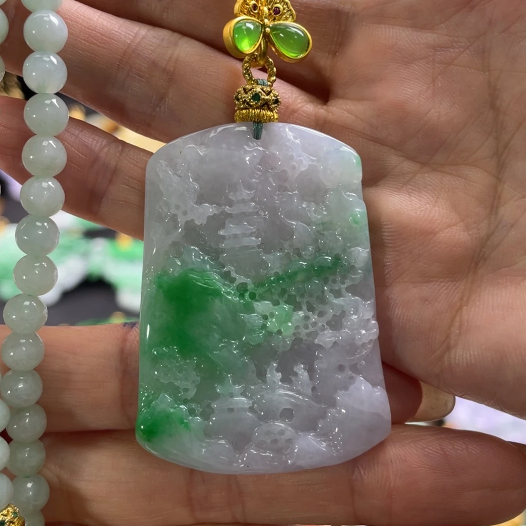 翡翠未镶嵌颈饰代编织