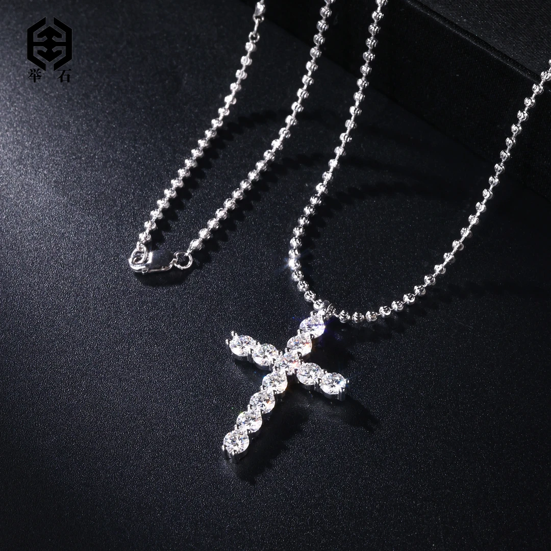 925银莫桑石银制品 【举石精选】X0501-9819-29莫桑钻项链(一件）F