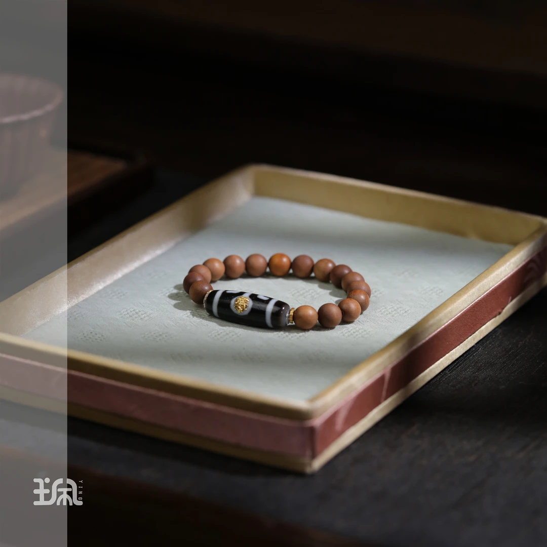 逢忆|檀木*手串*18K镶嵌LYC25030550多样性发其一