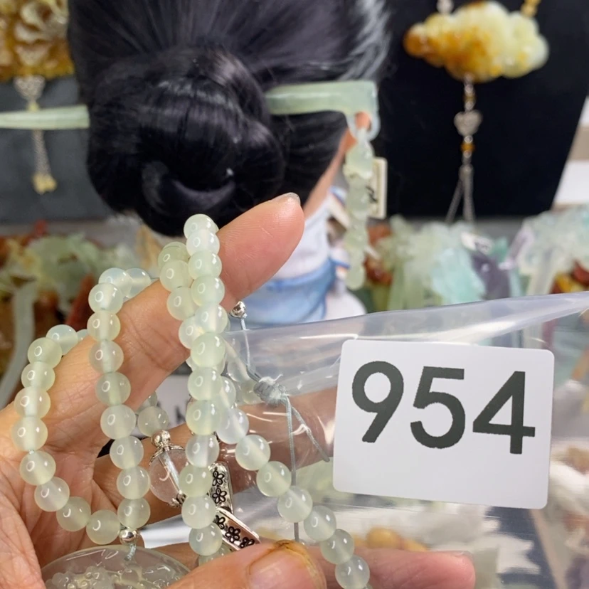 【闪购商品】岫玉发饰合金想****猫