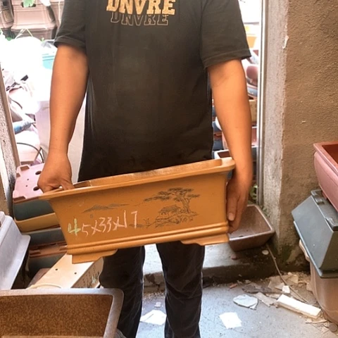 紫砂花盆手工制作
