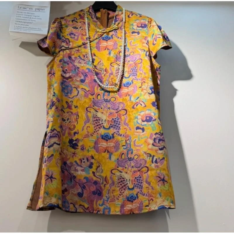 1350 女士夏季中长款国风T恤-ZX