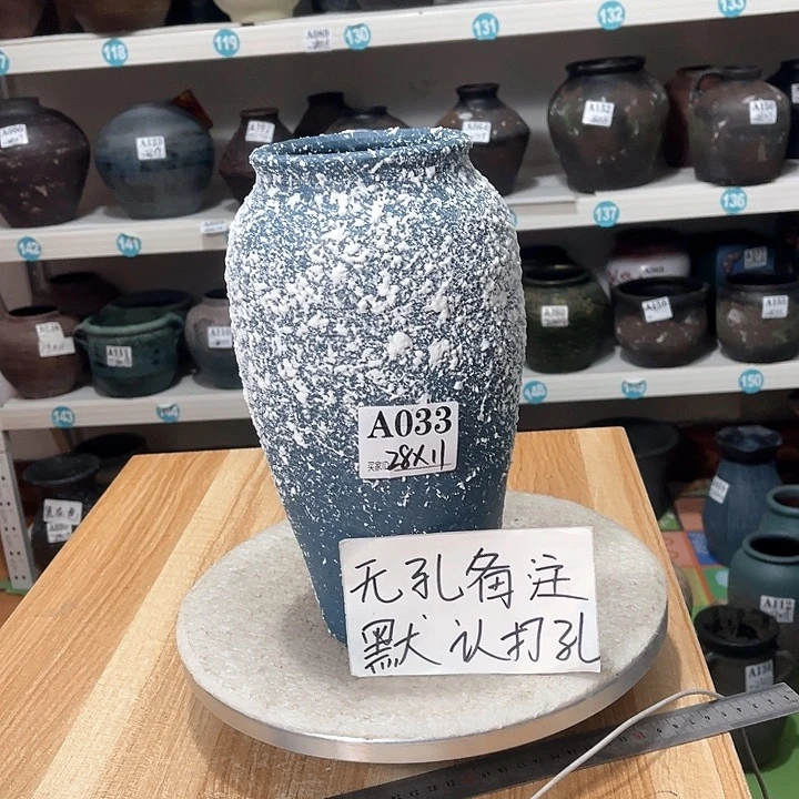 红陶手工制作工艺花盆