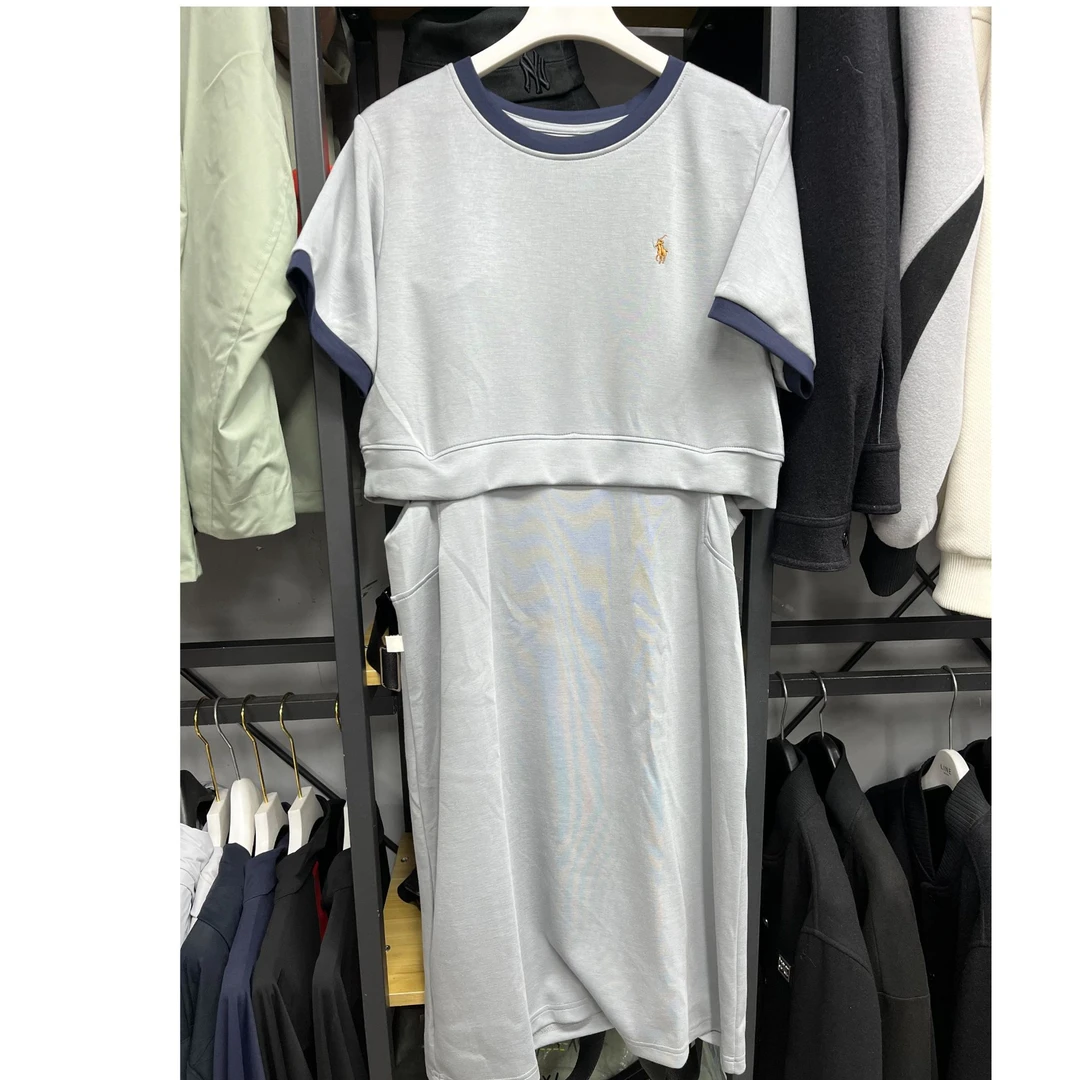 假两件时尚套装针织拼接女款女装夏季运动休闲裙子