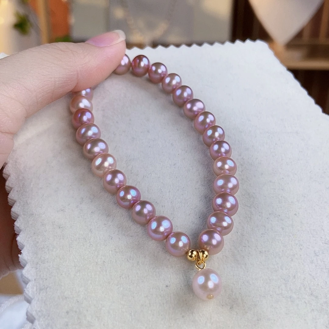 淡水珍珠手绳银S925镶嵌