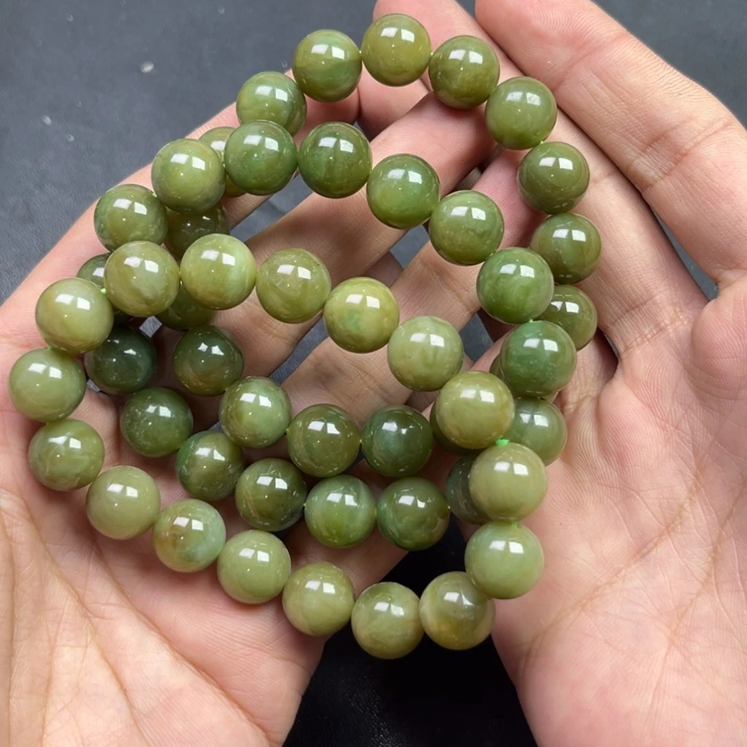 和田玉手链未镶嵌想***鹅多样性拍一发一俄罗斯碧玉卡12