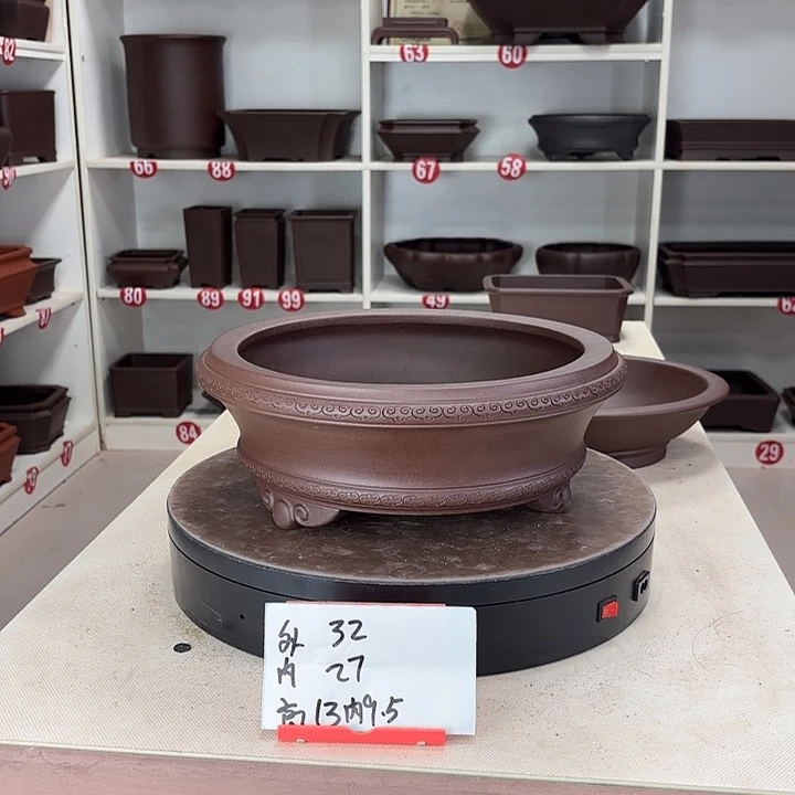 紫砂花盆祥云圆盆