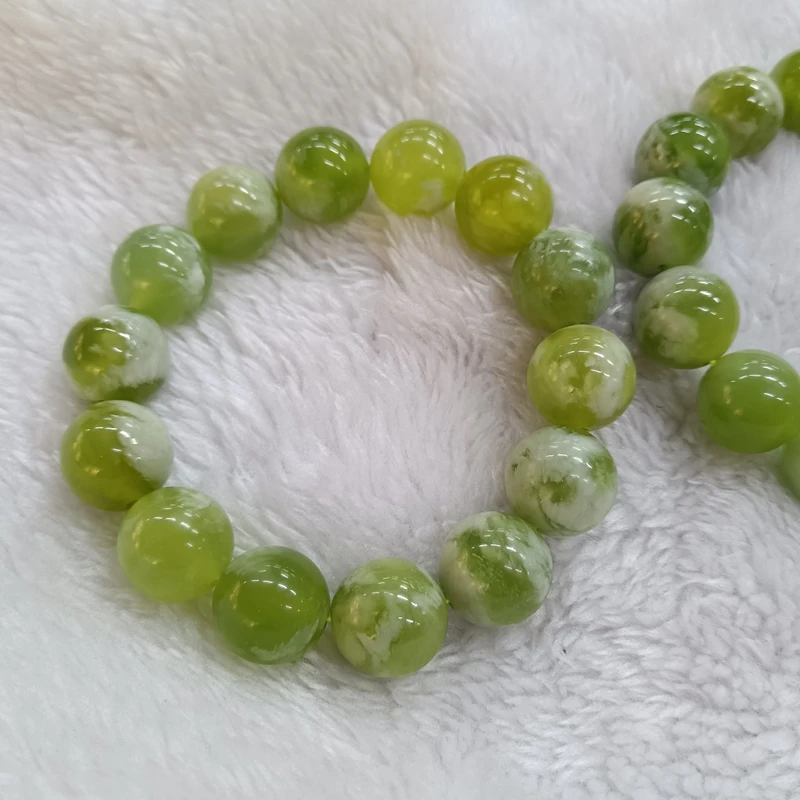 随机发货天然岫玉青提奶盖手串男女款手链玉石指尖文玩珠径卡16mm