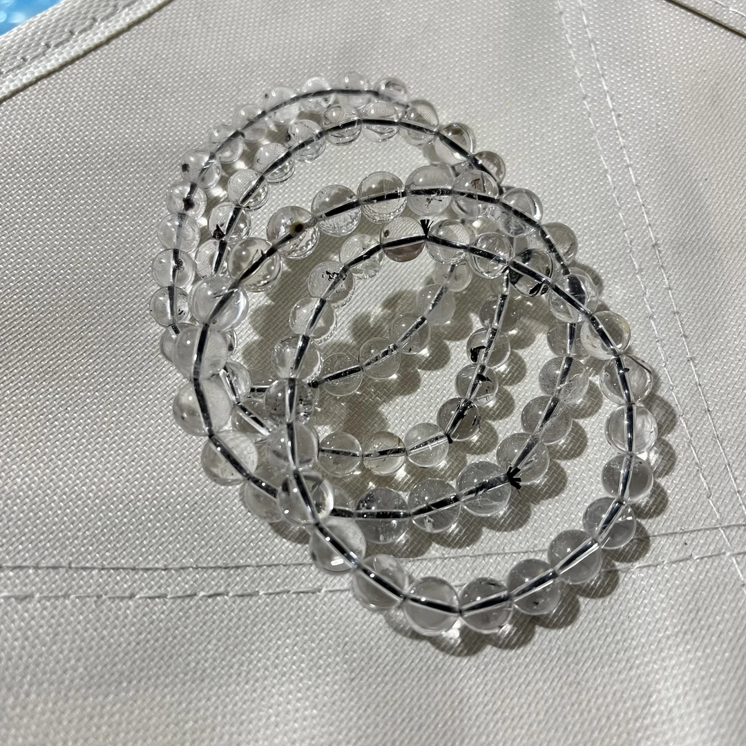 【梵东甄选】A078-福利天然黑闪灵水晶单圈手串手链-多样性发其一