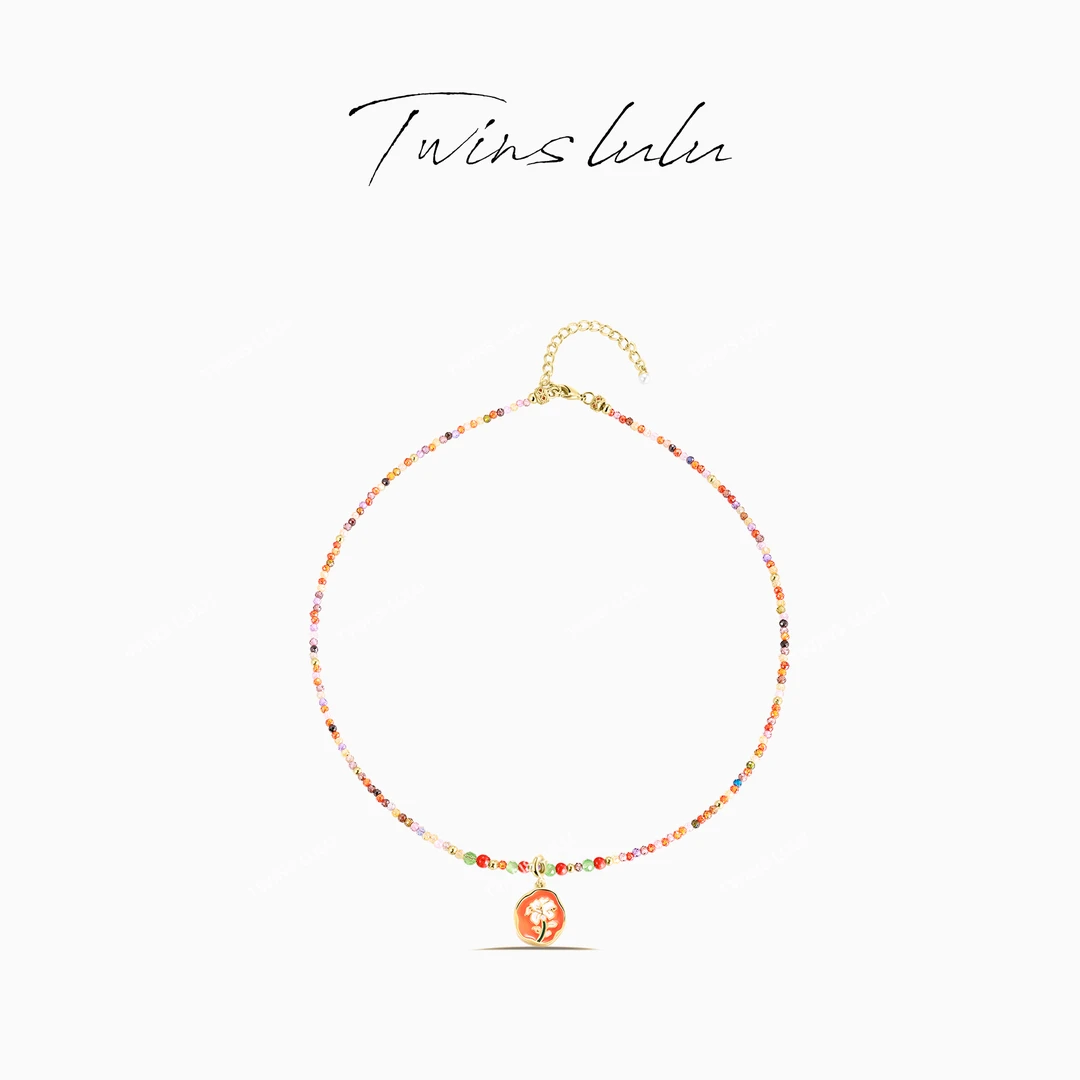 TWINS LULU 出游季 氛围感新中式好运花花项链首饰女款TSJ9637