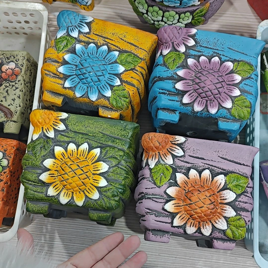 陶吸水透气的白陶花盆凑满12发货