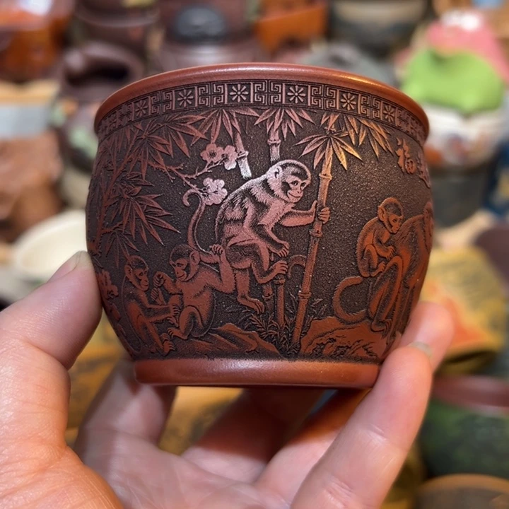 紫砂茶杯宜兴紫砂主人杯