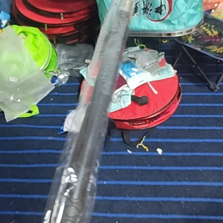 黑色两个抄网杆短款
