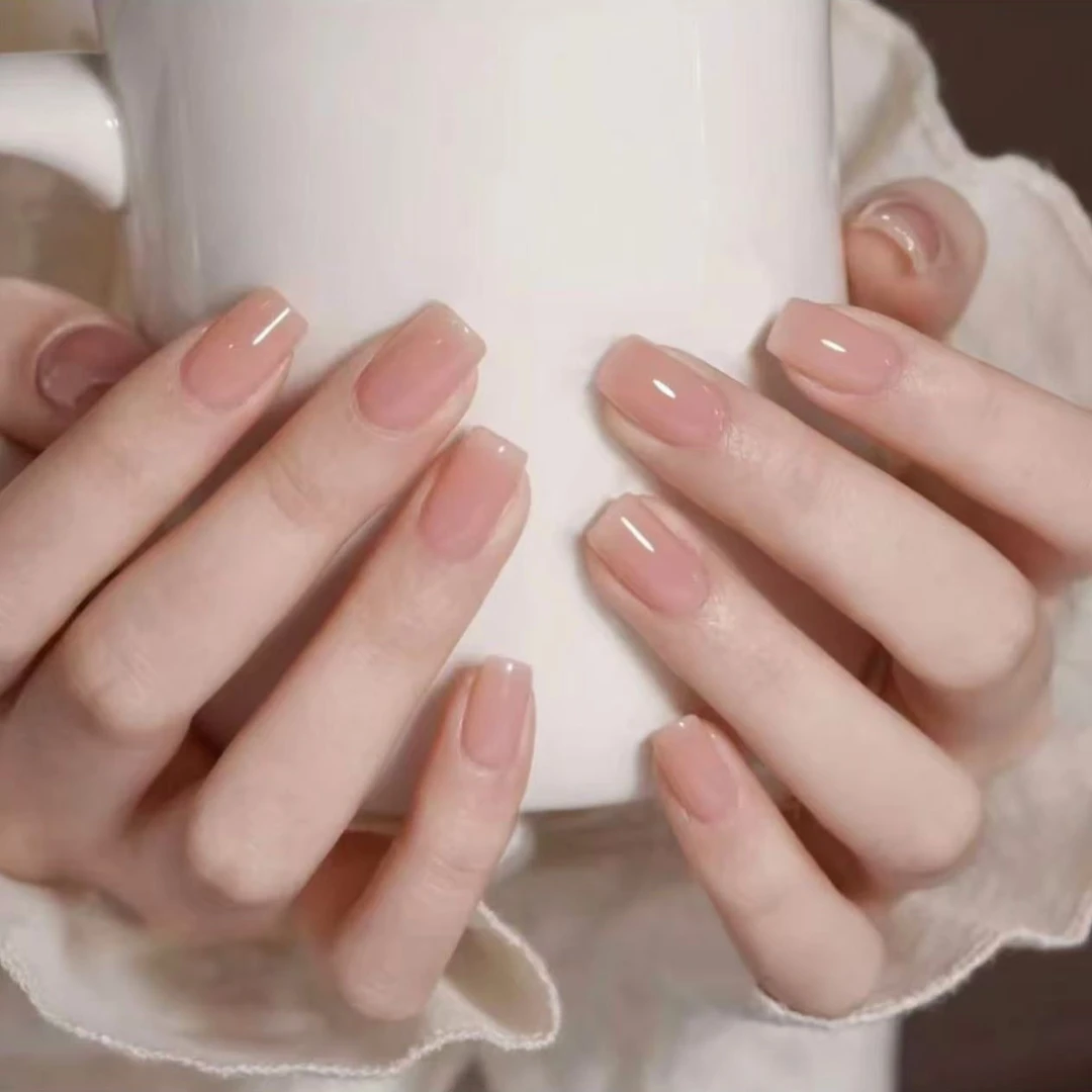 纯手工穿戴甲『嬛嬛裸』2025新款高级感裸色美甲短中款推荐爆款甲片