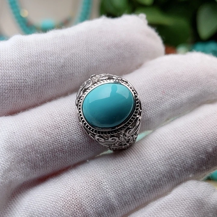 绿松石配饰银S925镶嵌