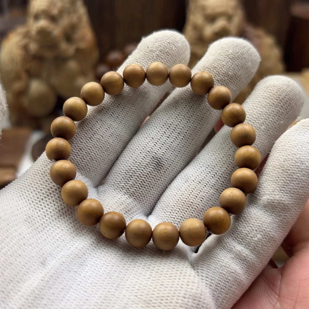 檀香木手串/手链08单圈手串顺纹奶香